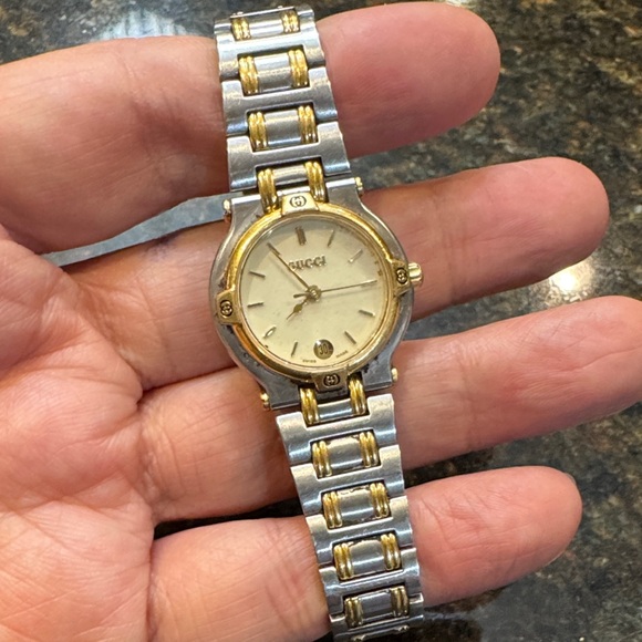 Authentic Gucci Two-Tone Gold and Silver Watch - Picture 1 of 9